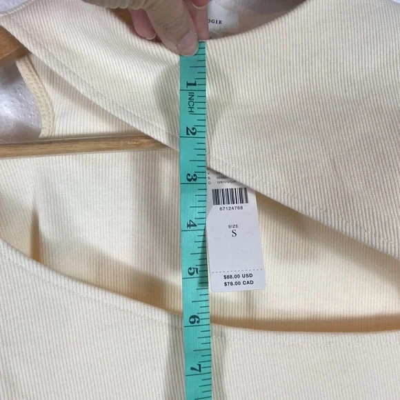 New nwt Anthropologie cream cutout detail top S - Picture 6 of 7